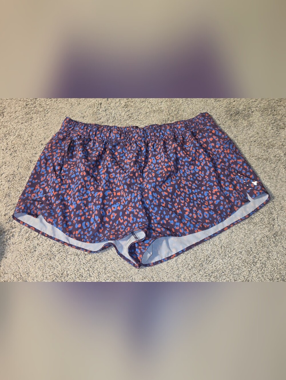 Old Navy Shorts with Coral and Periwinkle Spot Print